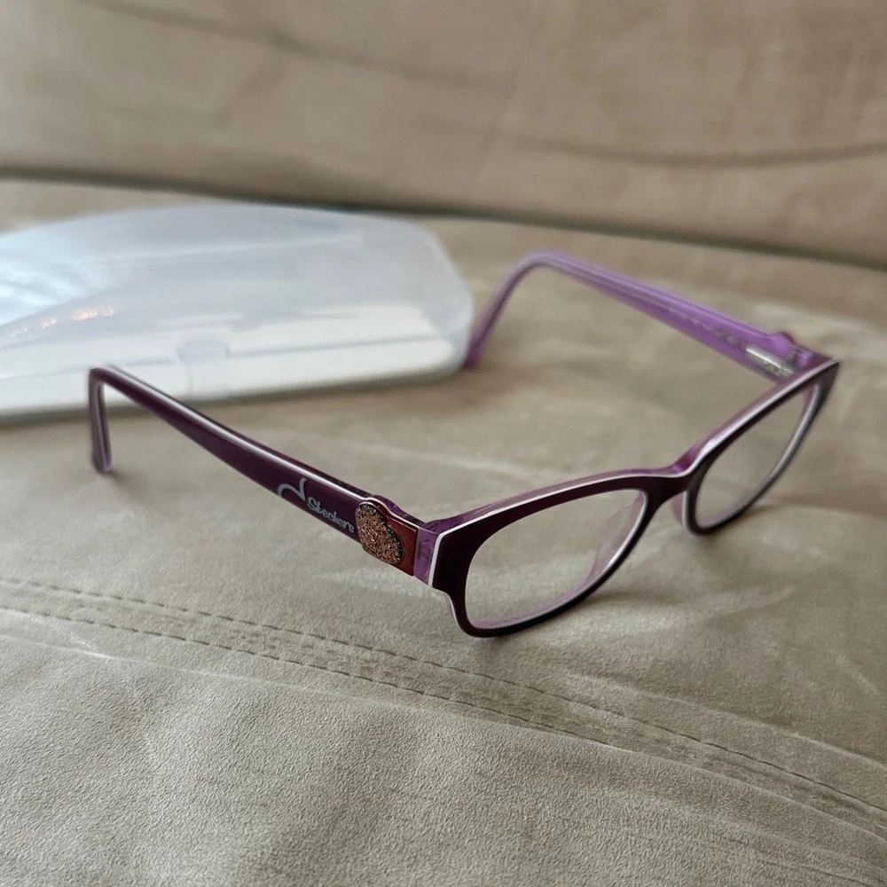Sketchers Girls Purple Eyeglasses with Case